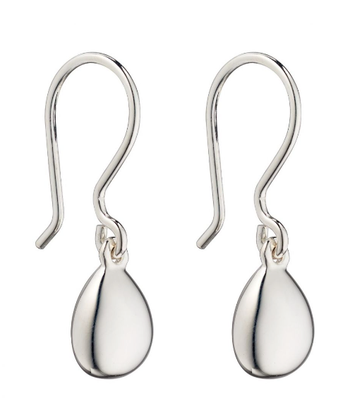 Simple silver drop on sale earrings