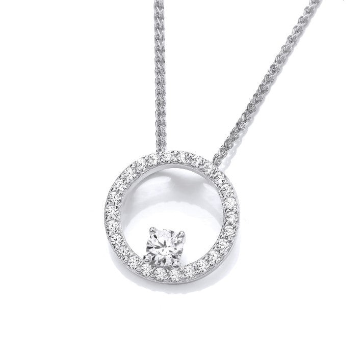 Sterling silver solitaire on sale necklace