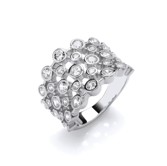 Sterling silver clearance bubble ring