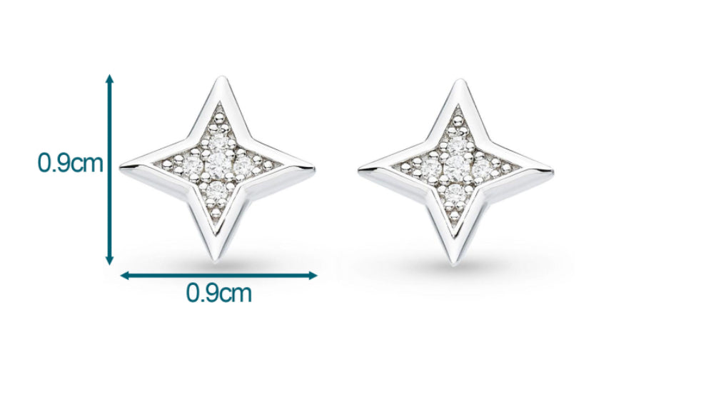 Silver Astoria Starburst Pavé Star Stud Earrings Earrings Kit Heath