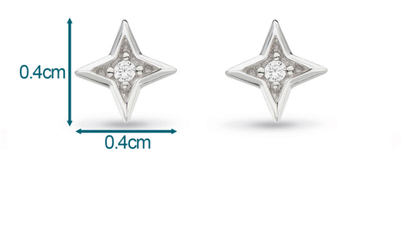 Silver Astoria Starburst Mini Star Stud Earrings Earrings Kit Heath