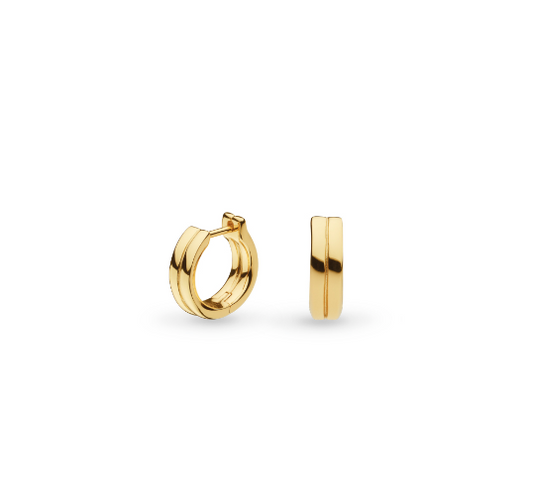 Bevel Unity Golden Huggie Hoop Earrings Earrings Kit Heath   