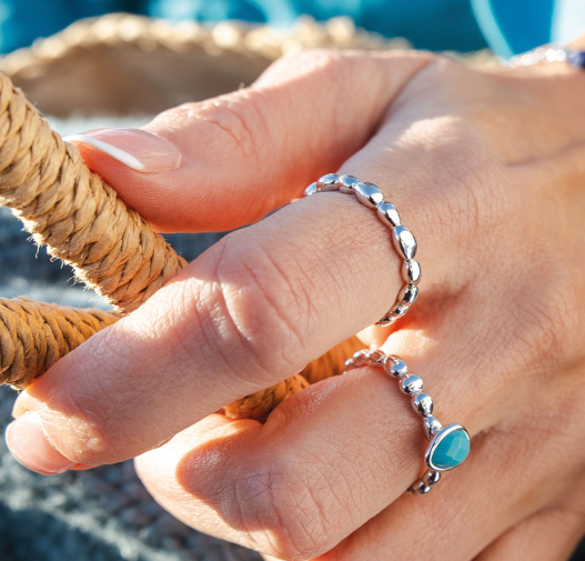 Coast Pebble Azure Gemstone Ring ring Kit Heath   