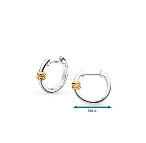 Marina Rope Bar Golden Hinged Hoop Earrings Earrings Kit Heath   