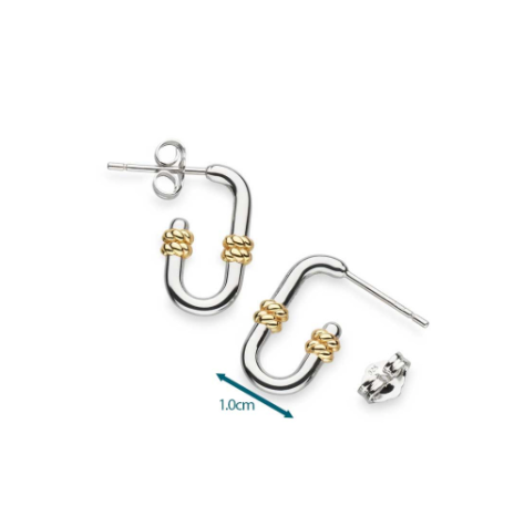 Marina Rope Bar Link Golden Stud Hoop Earrings Earrings Kit Heath   