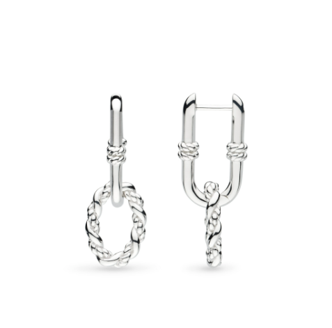 Marina Rope Link Duo Grande Hinged Hoop Earrings Earrings Kit Heath   