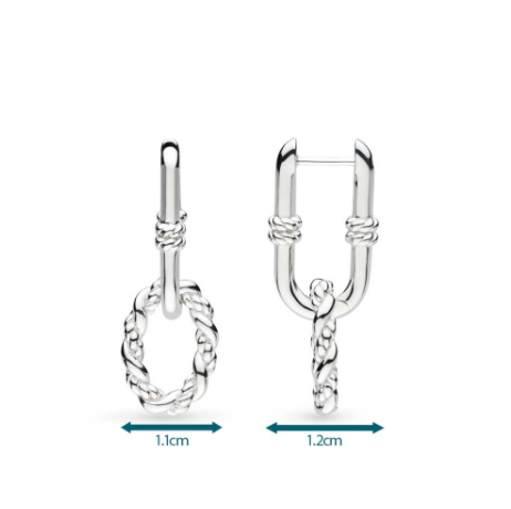 Marina Rope Link Duo Grande Hinged Hoop Earrings Earrings Kit Heath   