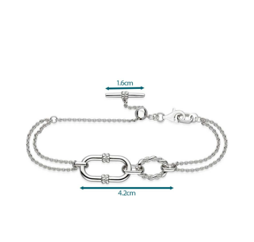 Marina Rope Link Duo Grande Twin Chain Slider Bracelet Bracelet Kit Heath   