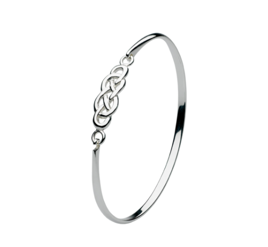 Silver Moire Figure of Eight Bangle Bangle DEW   