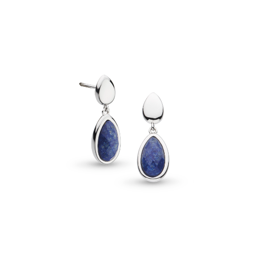 Pebble Azure Duo Droplet Stud Drop Earrings Earrings Kit Heath   