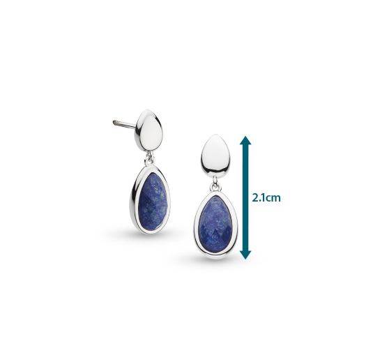 Pebble Azure Duo Droplet Stud Drop Earrings Earrings Kit Heath   