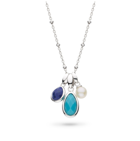 Pebble Azure Gemstone Trio Pendant Necklace Necklace Kit Heath   