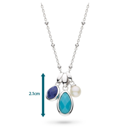 Pebble Azure Gemstone Trio Pendant Necklace Necklace Kit Heath   