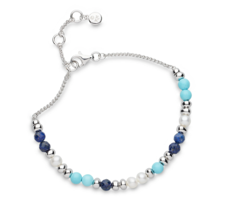 Tumble Azure Gemstone Beaded Bracelet Bracelet Kit Heath   