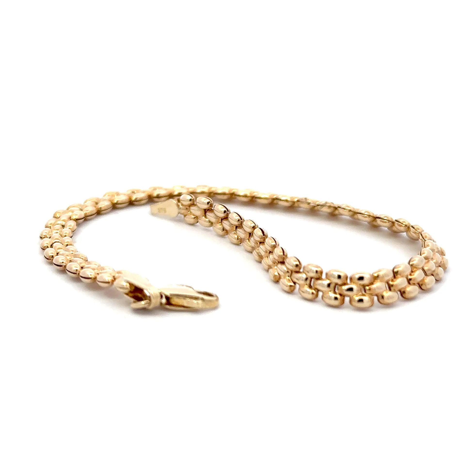 9ct yellow gold fancy bead link bracelet Bracelet Stubbs