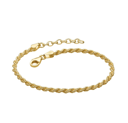 Gold Plated silver Rope Twist Bracelet Bracelet DEW   