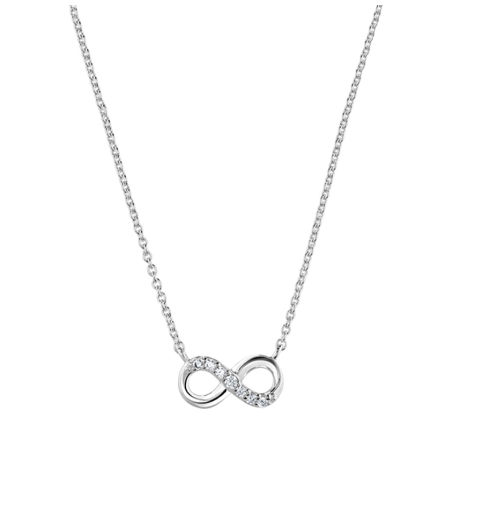 Silver and cubic zirconia Infinity Necklace Necklace DEW   