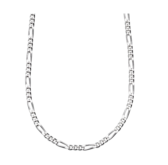 Silver Figaro Chain 18" Necklace Necklace DEW   