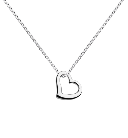 Silver open heart necklace Necklace DEW   