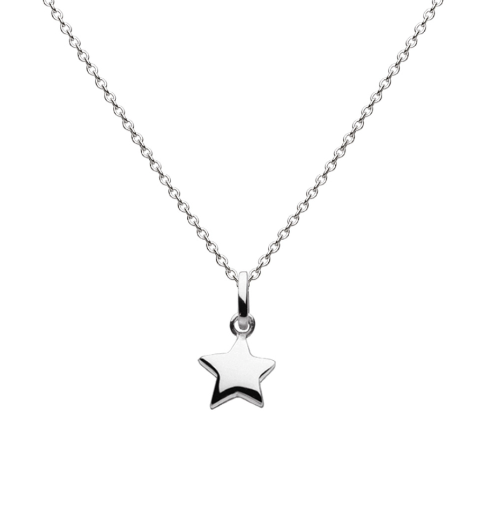 Dainty Solid silver Star Pendant Necklace DEW   