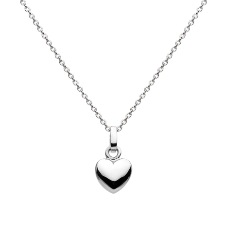 Dainty Solid silver Heart Necklace Necklace DEW   