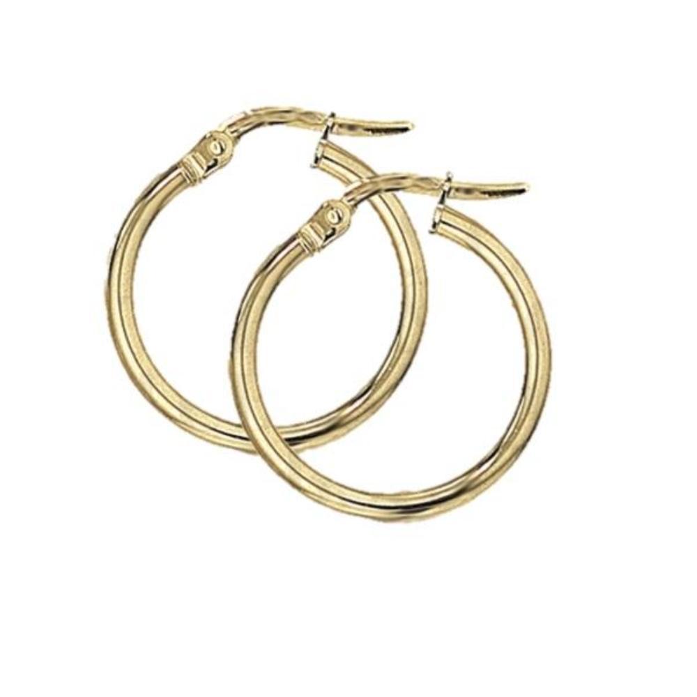 9ct yellow gold 18mm creole hoop earrings Earrings Stubbs   