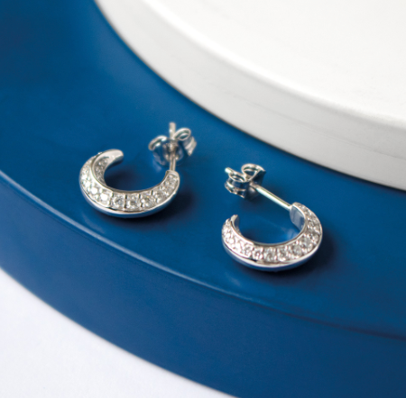 Bevel Cirque Pavé Hoop Earrings Earrings Kit Heath   