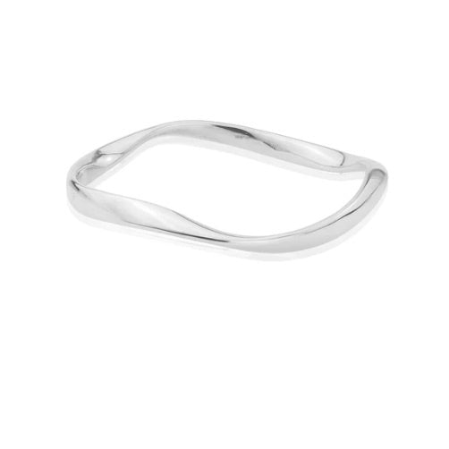 Silver 6mm curved bangle Bangle John Garland-Taylor   