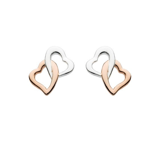 Interlinking Hearts Stud Earrings Earrings DEW   