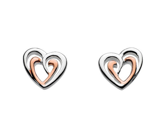 Double Heart Stud Earrings Earrings DEW   