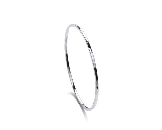 Fine Hammered Silver Bangle Bangles Cavendish French   