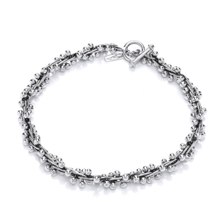 Silver Oxidised Peppercorn Necklace Necklace Cavendish French   