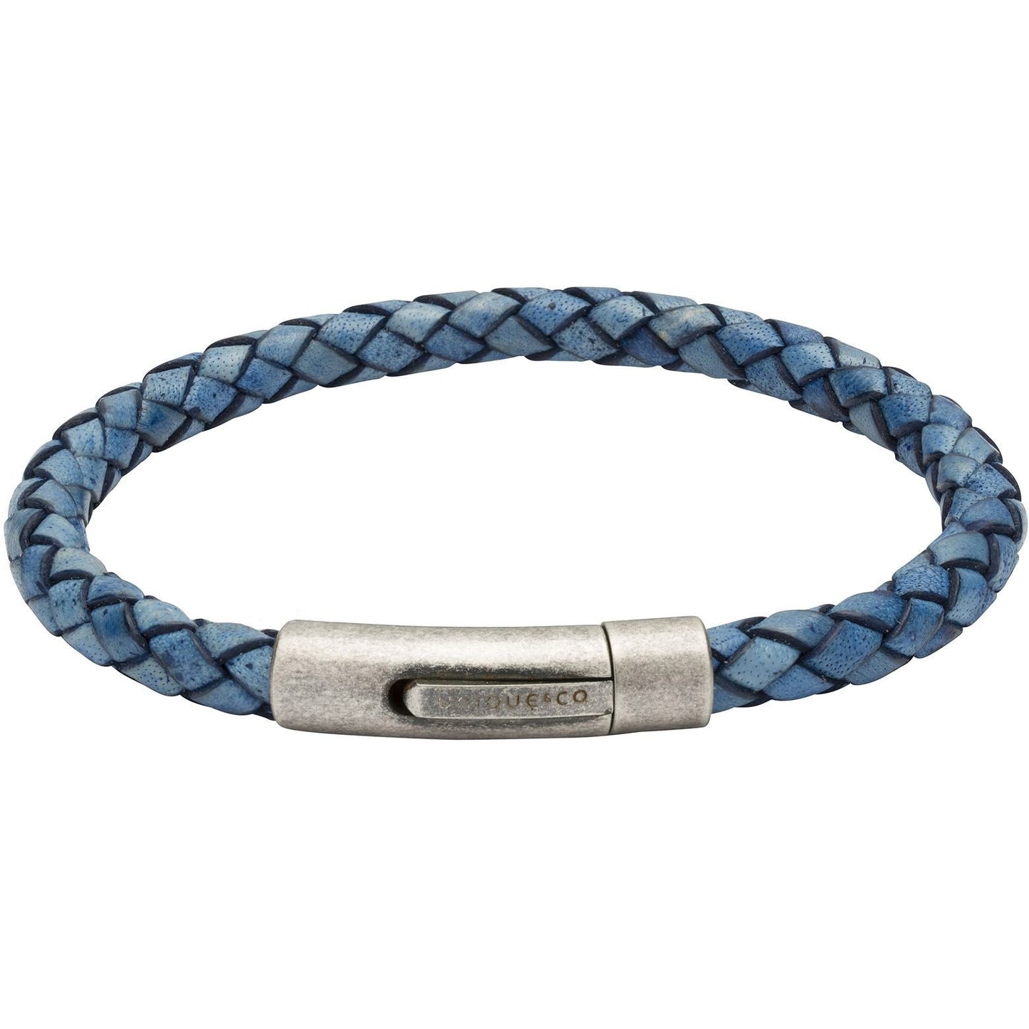 Antique steel & antique blue plaited bracelet Bracelet Unique   