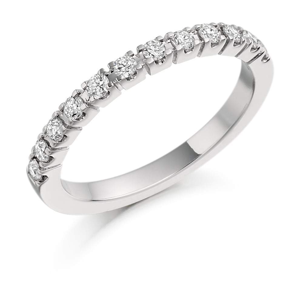 Diamond 0.33ct claw set half eternity ring Ring Rock Lobster Platinum *  