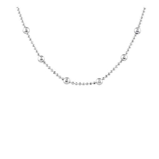 Silver beaded chain necklace Necklace DEW   