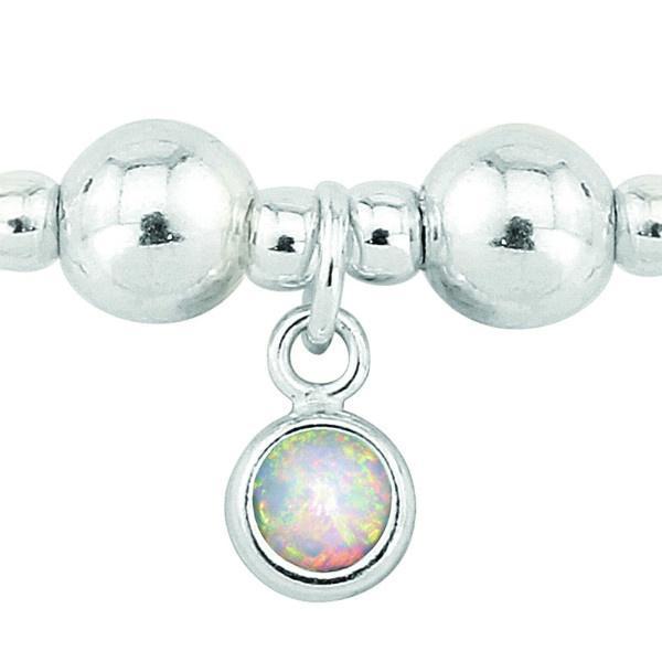 Silver and Opal CZ October birthstone bracelet Bracelet Trink   