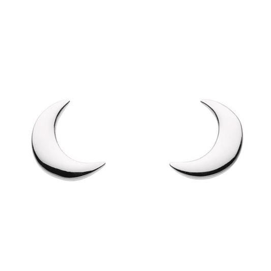 Silver dinky crescent moon stud earrings Earrings DEW   